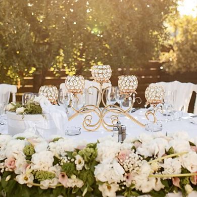 Votive Crystal Candelabra Candle Holder