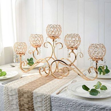 Votive Crystal Candelabra Candle Holder