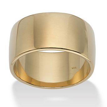 PalmBeach Jewelry Wedding Band in Gold-Plated Sterling Silver