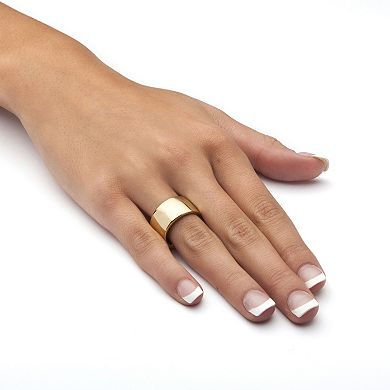 PalmBeach Jewelry Wedding Band in Gold-Plated Sterling Silver