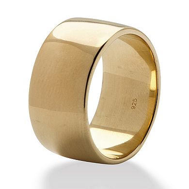 PalmBeach Jewelry Wedding Band in Gold-Plated Sterling Silver