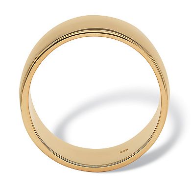 PalmBeach Jewelry Wedding Band in Gold-Plated Sterling Silver