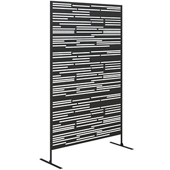 Outsunny 78inch H x 48" W Metal Outdoor Privacy Screen