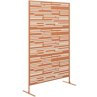 Outsunny 78inch H x 48" W Metal Outdoor Privacy Screen