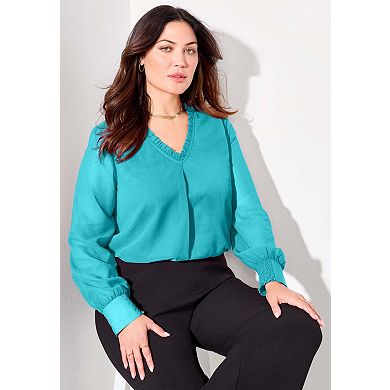 Catherines Women's Plus Size Petite The Graceful Muse Blouse