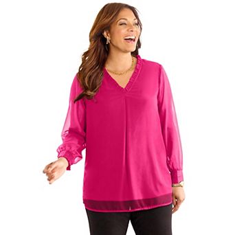 Catherines Women's Plus Size Petite The Graceful Muse Blouse