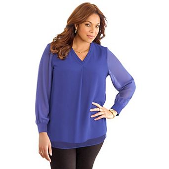 Catherines Women's Plus Size Petite The Graceful Muse Blouse