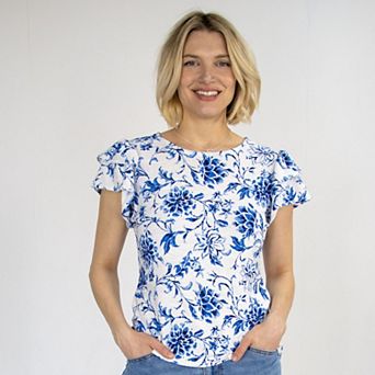 Gretchen Ruffle Sleeve Top