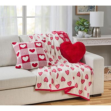 BrylaneHome Knitted Square Pillow