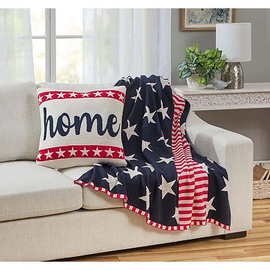 BrylaneHome Knitted Square Pillow