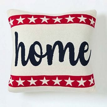 BrylaneHome Knitted Square Pillow