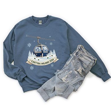 Cortina Milano 2026 Ski Lift - Women's Graphic Sweatshirt
