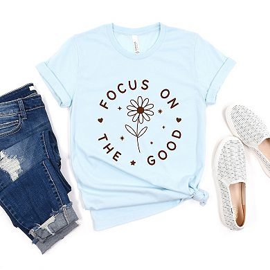 Focus On The Good Daisy - Women's Short Sleeve Graphic T-Shirt