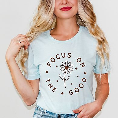 Focus On The Good Daisy - Women's Short Sleeve Graphic T-Shirt