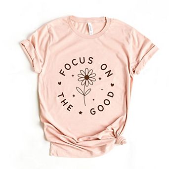 Focus On The Good Daisy - Women's Short Sleeve Graphic T-Shirt