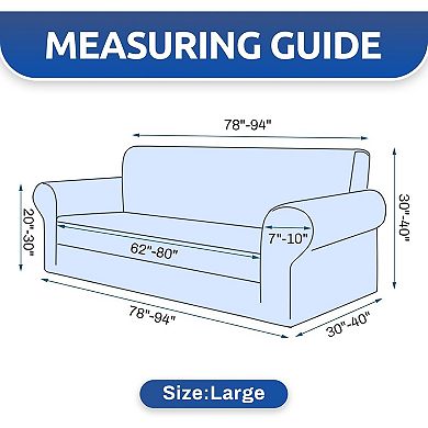Great Ambitions Stretch Sofa Cover Slipcover,Couch Covers for3Cushion Couch Furniture Protector Sofa