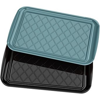 Great Ambitions Serving Trays for Party for Raw and Cooked Food, Dishwasher Safe,17×10.5-inch,BBQ