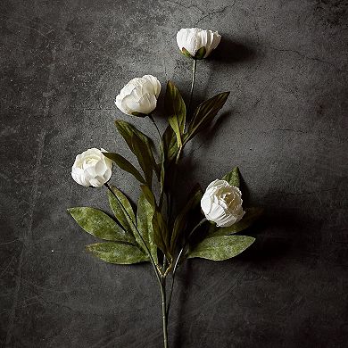 Great Ambitions 6 Pcs Faux Silk Peony Artificial Flowers for Vase -27", with Stems for DIY Bouquet