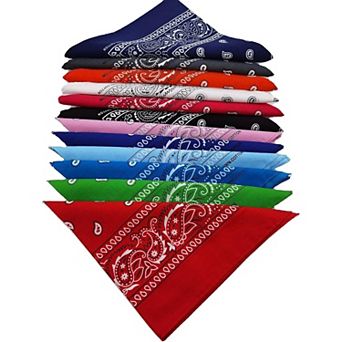 Great Ambitions Cotton Fine thick Bandanas Fashion Scarf for Men & Women Paisley printed 22 in