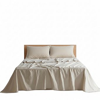 100 Percent French Linen King Size Sheet Set 4 pc Breathable and Durable