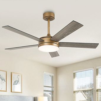 48" Modern Dimmable LED Smart Ceiling Fan with Light and Remote, App Control