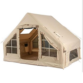 4-Season Inflatable Tent, Includes Air Pump, Waterproof Windproof Design, Fits 2-4 People