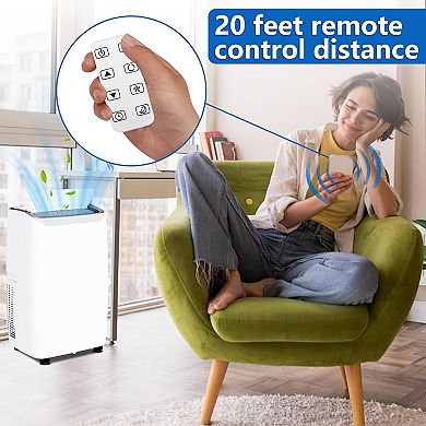 12,000 BTU 3-in-1 Portable AC for 750 Sq.Ft - Quiet with Remote, Timer & Sleep Mode