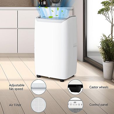 12,000 BTU 3-in-1 Portable AC for 750 Sq.Ft - Quiet with Remote, Timer & Sleep Mode