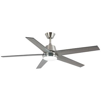 52" Modern Integrated LED Smart Ceiling Fan with Light and Remote, App Control