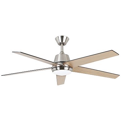 52" Modern Integrated LED Smart Ceiling Fan with Light and Remote, App Control