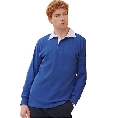 Front Row Long Sleeve Classic Rugby Polo Shirt