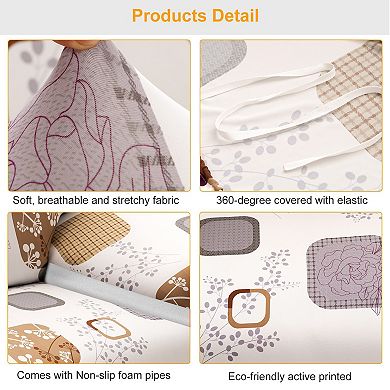 Stretch Sofa Cover Printed Polyester Slipcover Furniture Protector for Couch & Sofa