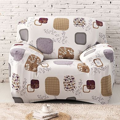 Stretch Sofa Cover Printed Polyester Slipcover Furniture Protector for Couch & Sofa