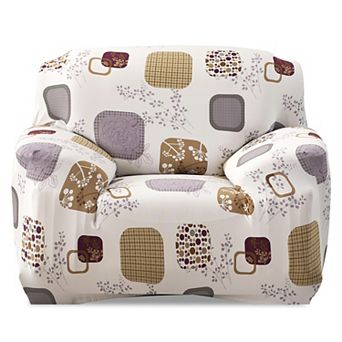 Stretch Sofa Cover Printed Polyester Slipcover Furniture Protector for Couch & Sofa