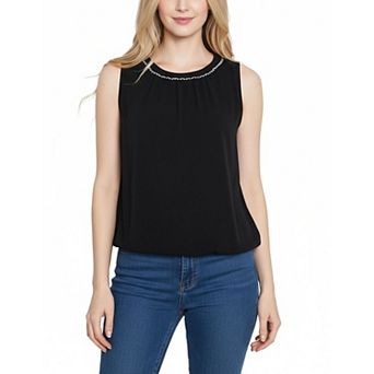 Petite Sleeveless Blouson Top