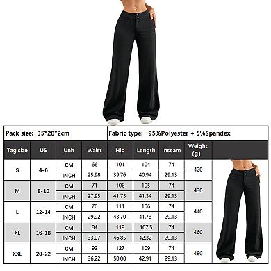 Women's High Waisted Loose Elastic Slightly Flared Foreign Trade Casual Wide Leg Pants