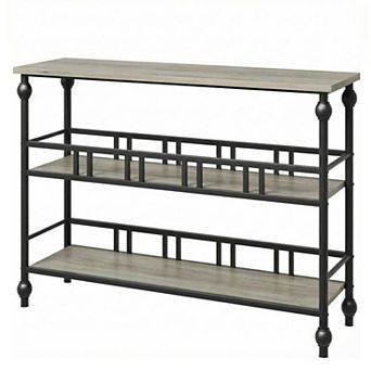 43" Console Table, 3 tier Entryway Narrow Side Table with Shelves, Sofa Table for Living Room