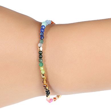 12 Constellations Seven Chakras Colored Stones Bracelet