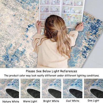 3x5 Ft Bohemian Washable Area Rug Indoor Outdoor Decor