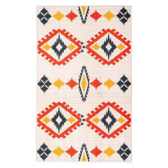 3x5 Ft Bohemian Washable Area Rug Indoor Outdoor Decor