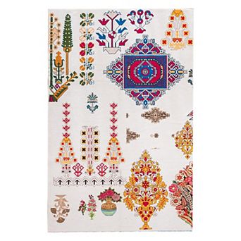 3x5 Ft Bohemian Washable Area Rug Indoor Outdoor Decor