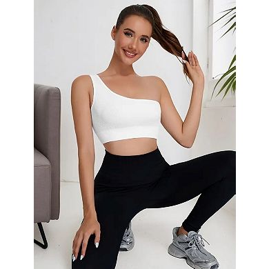 Women’s Cropped Tank Top One-Shoulder Seamless