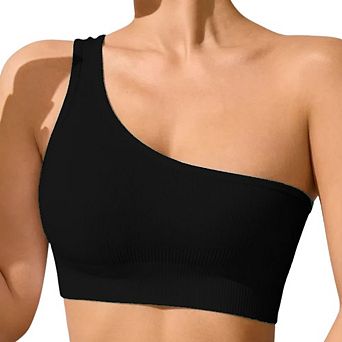 Women’s Cropped Tank Top One-Shoulder Seamless