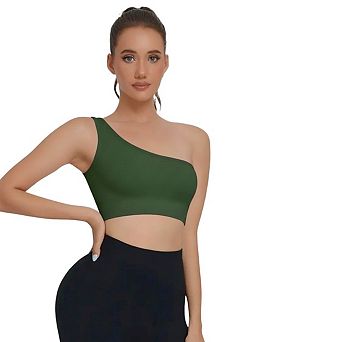 Women’s Cropped Tank Top One-Shoulder Seamless