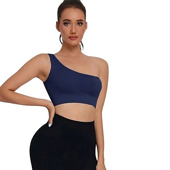 Women’s Cropped Tank Top One-Shoulder Seamless