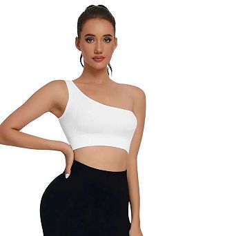 Women’s Cropped Tank Top One-Shoulder Seamless