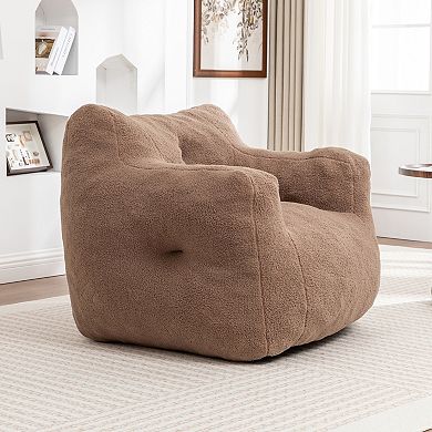 GOODSILO Large Plush Armrest Bean Bag Chair with High-Density Foam for Ultimate Comfort