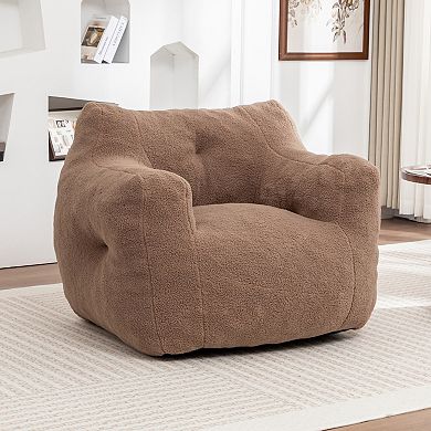 GOODSILO Large Plush Armrest Bean Bag Chair with High-Density Foam for Ultimate Comfort