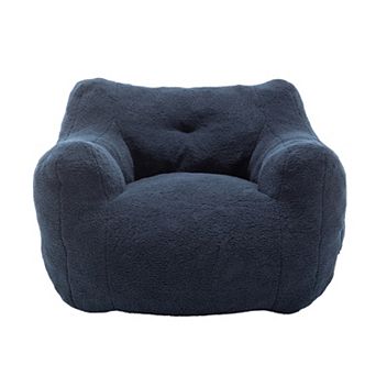GOODSILO Large Plush Armrest Bean Bag Chair with High-Density Foam for Ultimate Comfort