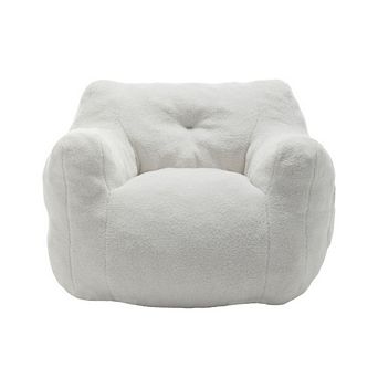 GOODSILO Large Plush Armrest Bean Bag Chair with High-Density Foam for Ultimate Comfort